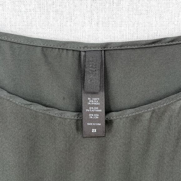 SKIMS Stretch Silk Crop Sleep Cami Tank Womens 2X Gunmetal Gray Spaghetti Strap - Picture 9 of 12